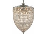 Casa Padrino Lampadario Barocco In Cristallo Argento Ø 60 X H. 85 Cm - Luci Barocche