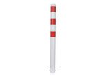 Schake Absperrpfosten Typ 493B, Ortsfest, Ø 108Mm, Zum Einbetonieren, Weiß / Rot)