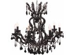 Casa Padrino Lampadario Barocco In Cristallo Nero Ø 73 X H. 78 Cm - Luci Barocche