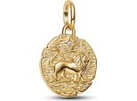 Pandora Me Charm Medaglione Leone Zircone Placcato Oro 763974C01