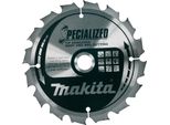 Lama Circolare Makita, Tagliente Incassato 165 X 20 Mm - 16 Denti