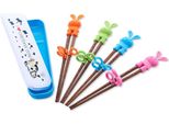 1 Paio Di Bambini Bacchette Di Legno Cartoon Bambini Bacchette Apprendimento Facile Da Usare Bacchette Di Formazione Per I Bambini Bambini