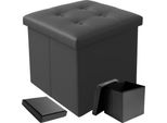 Ruhhy 25780 Sgabello Con Contenitore 38 X 38 Cm Grigio