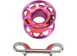 Cavo Da 15 M -Mulinello Per Immersione -Lenza In Alluminio Aeronautico Con Doppio Gancio Terminale Per Operazioni All'aperto In Barca Rose Rose Red