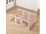 Vevor Box Per Cuccioli, 1540X1000X600 Mm, Box Per Cuccioli, Con Finestre Trasparenti E Serratura, Telaio Rosa, Box Per Cani, Box Per Animali, Box Per Cani Di Taglia Media