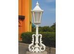 Casa Padrino Battiscopa Barocco Bianco H. 157 Cm - Illuminazione Da Esterno In Stile Barocco