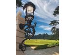 Casa Padrino Applique Da Esterno Barocco Nero H. 237 Cm - Enorme Illuminazione Da Esterno Giardino