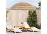 Vidaxl Ombrellone Da Spiaggia Naturale 255 X 255 X 255 X 255 Cm Poliestere E Acciaio