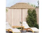 Vidaxl Ombrellone Da Spiaggia Naturale 255 X 255 X 255 X 255 Cm Poliestere E Acciaio