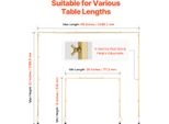 Vevor Barra Per Decorazioni Da Tavolo, Altezza 330-1066,8 Mm E Lunghezza Regolabile 711,2-2489,2 Mm, Arco Da Tavolo Con Morsetti, Incluso Rattan, Cornice Da Tavolo Per Decorazioni Di Matrimonio, Compleanno E Natale, Oro