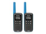 Trasmettitore Radio Portatile Pmr Pni Decross DC63 Blu, 446 Mhz, 0,5 W, 16 Ch, 1000 Mah Nimh, Ipx4, Set Di 2