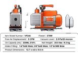 Pompa Per Vuoto, 3,5/5/7CFM, Capacità Olio 250 Ml, 5CFM 375W 2 Stadi, Eu