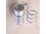 Supporto Per Asciugacapelli Supporto Per Asciugacapelli In Acciaio Inox Da Appendere A Parete Bianco Alta Capacità Di Carico