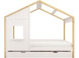 Sunny Beau Letto A Capanna Con Cassetto Marrone/Bianco | Letto A Capanna Per Bambini - Senza Materasso | 208 X 97 X 171 Cm / Per Materasso Di