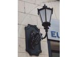 Casa Padrino Applique Da Esterno Barocco Nero / Bianco H. 127,5 Cm - Illuminazione Esterna Nostalgica