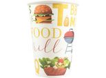 Bicchieri Di Carta "Bbq Time - Bbq"", Arpex, 200 Ml, 8 Pz"