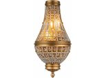 Casa Padrino Applique Barocca In Cristallo Oro H. 48 Cm - Luci Barocche