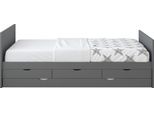 Sunny Eli Letto Per Bambini Con Letto Estraibile E 3 Cassetti, Grigio | Letto Singolo Con Letto Estraibile, Senza Materasso - 206,5 X 97 X 75 Cm / Per Materasso Di Dimensioni: 90 X 200 Cm.