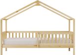 Sunny Kae Letto A Capanna Con Protezione Anticaduta, Beige | Letto A Casetta Con Protezione Anticaduta - Senza Materasso - 207 X 96 X 156,5 Cm / Per