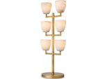 Casa Padrino Lampada Da Tavolo In Ottone/Alabastro H. 81 Cm - Illuminazione