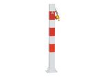 Schake Absperrpfosten Typ 470UVB, Umlegbar, FüR Vorhangschloß, 70X70Mm, Weiß / Rot)