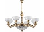 Casa Padrino Lampadario Barocco In Ottone Patinato Ø 88 X H. 70 Cm