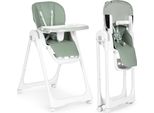 Seggiolone Pappa Cinghie In Ecopelle Regolabili In Altezza Doppio Vassoio Verde Ecotoys