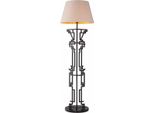 Casa Padrino Lampada Da Terra Nero Opaco / Beige H. 175 Cm - Illuminazione