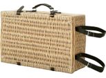 Cestino Da Picnic In Legno Di Salice Valigetta Da Picnic Per 4 Persone Con Scomparto Refrigerante Isolato Coperta Da Picnic Set Di Posate, Set Completo Da Picnic Per Campeggio Spiaggia Natale In Legno Naturale |