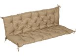 Cuscino Per Panca A 3 Posti 150X98X8 Cm Cuscino Per Panca Con Cinghie, Cuscino Per Sedile, Cuscino Per Sedia Da Esterno/Interno, Cuscino Per Sedile, Cuscino Per Panca Da Giardino, Panca Per Altalena Hollywood, Khaki Aosom