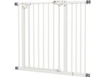 Cancelletto Di Sicurezza Per Cani, Cancelletto A Barriera, 74-80/87-94 Cm, Cancelletto Di Sicurezza Per Scale Per Animali Domestici, Cancelletto Per Cani Incl. Varie Estensioni, Cancelletto Di Sicurezza Senza Foratura, Metallo, Plastica, Bianco