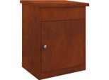 Vidaxl Cassetta Postale Con Sportello Ruggine 47,5 X 38 X 59 Cm Acciaio Resistente Alle Intemperie