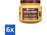 Garnier - Loving Blends - Maschera Per Capelli - Olio Di Avocado E Burro Di Karité - Ultra-Nutriente - Capelli Mossi E Ricci - 340 Ml - Value Pack - 6 Pezzi