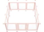 Succebuy Box Per Cuccioli, 1540X1500X600 Mm, Box Con Finestre Trasparenti E Serratura, Telaio Rosa, Box Per Cani, Recinto Per Animali Domestici, Box Per Cani Extra Large