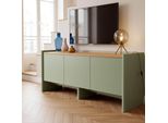 Mobile Tv Retrò Rettangolare L120 Cm Verde - Oviala Gina