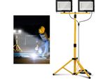 Bettizia 100W Led Proiettore Da Costruzione Proiettore Da Esterno Faro Da Lavoro Faro Da Costruzione IP66 Impermeabile Bianco Freddo