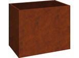 Vidaxl Vaso Da Giardino In Acciaio Resistente Alle Intemperie 50 X 32 X 40 Cm