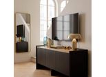 Mobile Tv Essenziale Rettangolare L120 Cm Legno Nero - Oviala Gina