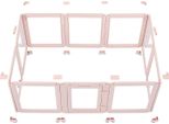 Succebuy Box Per Cuccioli, 1540X1000X600 Mm, Box Con Finestre Trasparenti E Serratura, Telaio Rosa, Box Per Cani, Box Per Animali, Box Per Cani Di Taglia Media