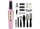 Inf Lima Elettrica Per Piedi Rimozione Calli - Set Pedicure Automatico 10 Pezzi Rosa