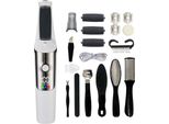 Inf Lima Elettrica Per Piedi Rimozione Calli - Set Pedicure Automatico 10 Pezzi Bianco