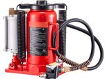 Succebuy Martinetto Pneumatico Idraulico A Bottiglia Con Capacità Di Carico Di 20 T, Range Di Sollevamento Da 260-495 Mm, Martinetto Pneumatico E Manuale Con Pompa Per Veicoli Come Auto, Pickup, Camion, Camper E Suv, Rosso