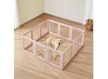 Lettiera Per Cuccioli - Box Per Cani 1540X1500X600Mm - Box Per Cuccioli In Rosa - Perfetto Box Per Cani.