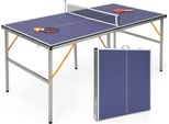 Tragbares Tischtennistisch-Set mit Netz & 2 Schlägern & 3 Bällen Mini Tischtennistisch