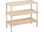 Scarpiera In Legno Organizer Per Scarpe Marrone Legno Scaffale A 3 Ripiani