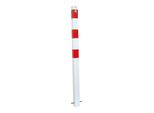 Schake Absperrpfosten Typ 470B, Ortsfest, Zum Einbetonieren, 70X70Mm, Weiß / Rot)