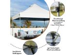 Gazebo Pieghevole Da 3 X 3 M, Impermeabile, Stabile, Per Feste Invernali, Con Borsa Per Il Trasporto Su Ruote, Bianco