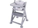 Sunny Fynn Seggiolone In Legno, Grigio | Seggiolone Per Neonati/Bambini Con Tavolino Rimovibile, Set Di Cuscini E Cintura Di Sicurezza | A Partire Da Circa 9 Mesi - 55,5 X 55 X 80 Cm