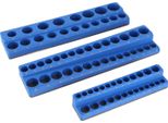 3PCS Magnetic Socket Organizer Set 1/4In 3/8In 1/2In Drive Sockets Storage Tray Powerful Portable Socket Holder For Toolboxes Metric