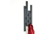 Dandibo Appendiabiti Da Parete In Metallo Nero 96642 Appendiabiti Da Parete Con 8 Ganci Appendiabiti Da Corridoio Stretto Appendiabiti Moderno Gancio A Binario Ganci Per Cappotti